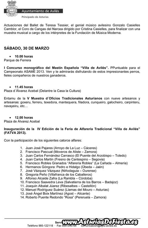 Programa El Bollo 2013