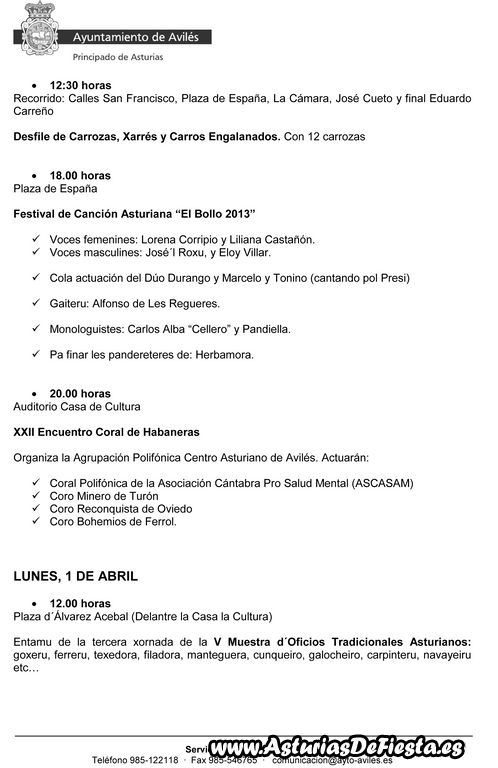 Programa El Bollo 2013
