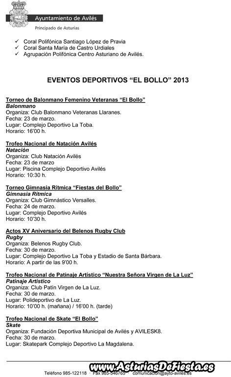 Programa El Bollo 2013